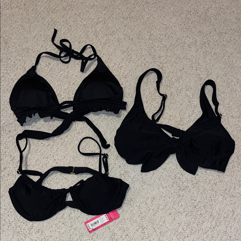 Never Been Worn - Women’s Black Bikini Top Bundle -  SIZE M